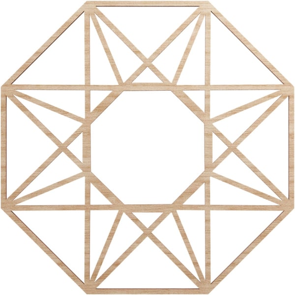 Ekena Millwork Guardian Wood Fretwork Pierced Ceiling Medallion, Alder, 18"OD x 7"ID x 1/4"T CMWP18X18X0250GDAL - main